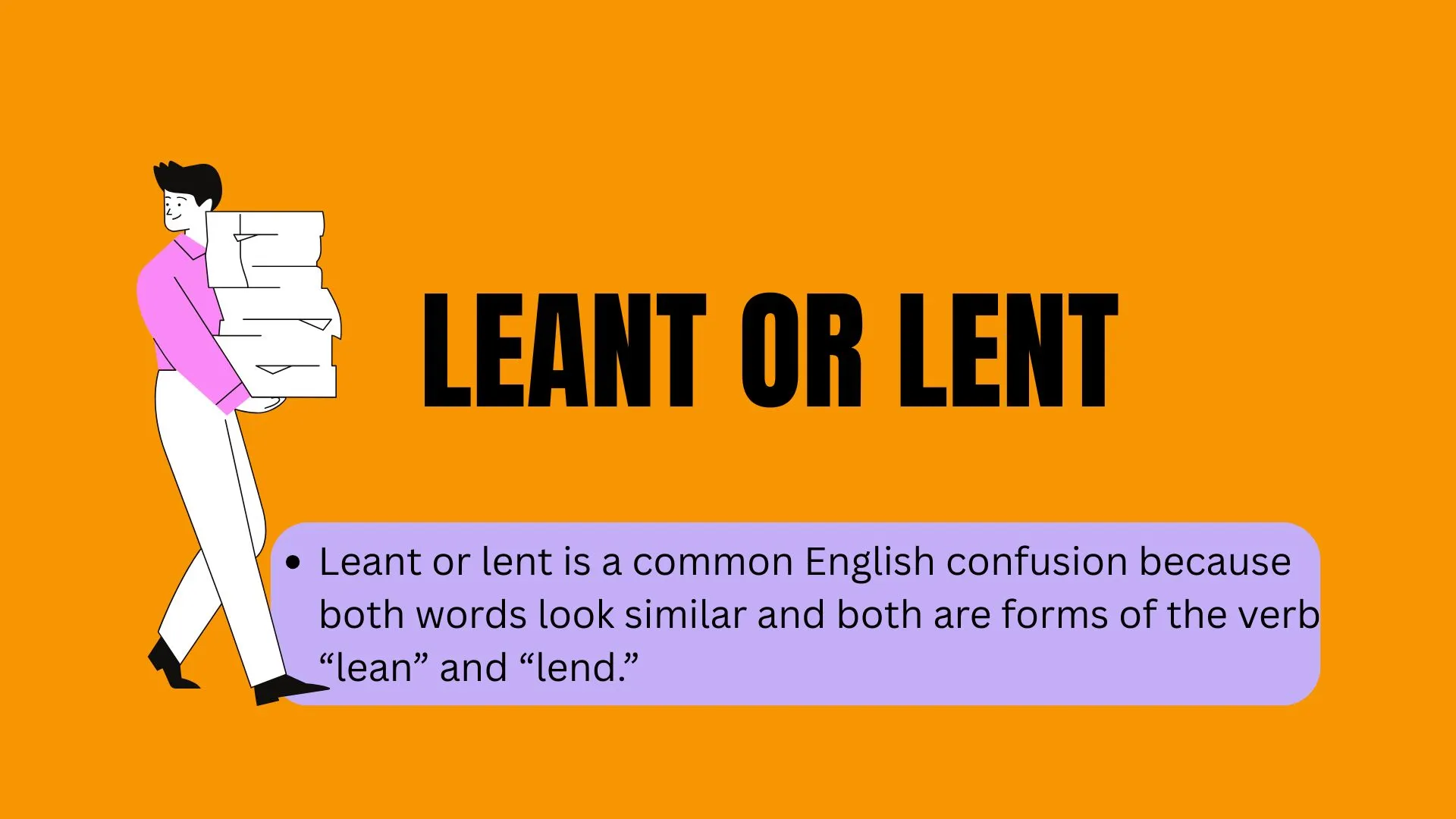 Leant or Lent: Which Word Is Correct? Meaning, Differences, and Proper Usage