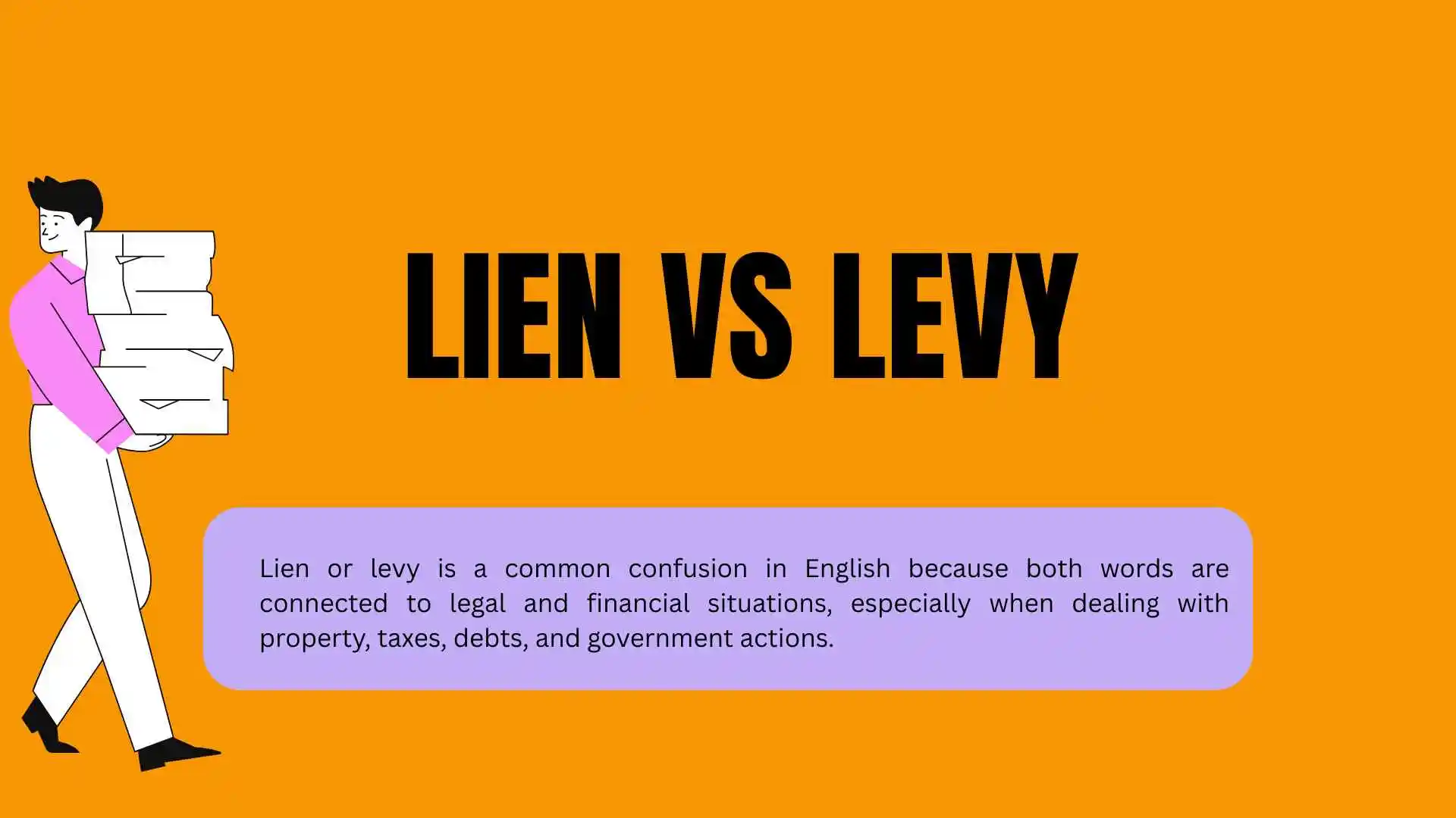 Lien vs Levy: Understanding the Key Legal and Tax Differences 