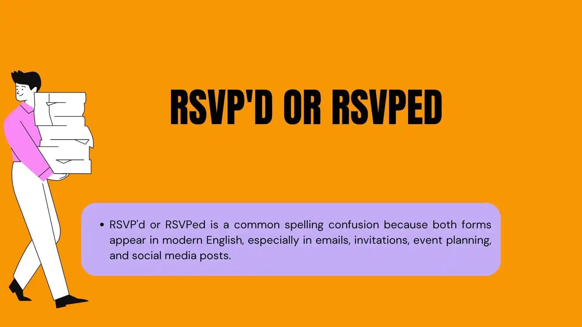 RSVP’d or RSVPed: Which Is the Correct Past Tense of RSVP?