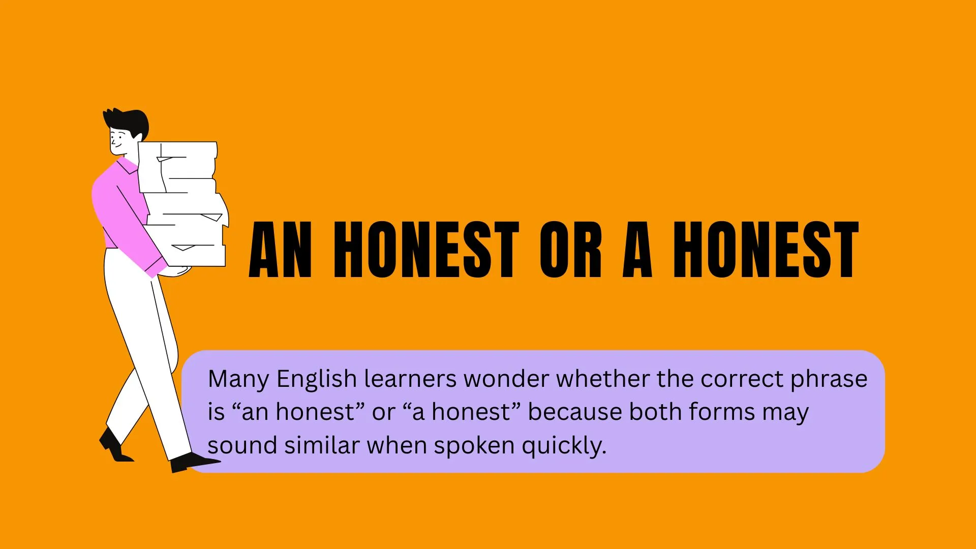 An Honest or A Honest: Which Is Correct? Grammar Rule Explained