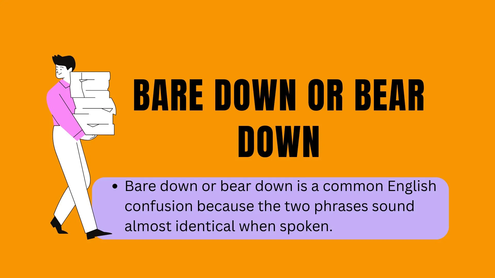Bare Down or Bear Down: Correct Usage, Meaning, Differences, and Examples