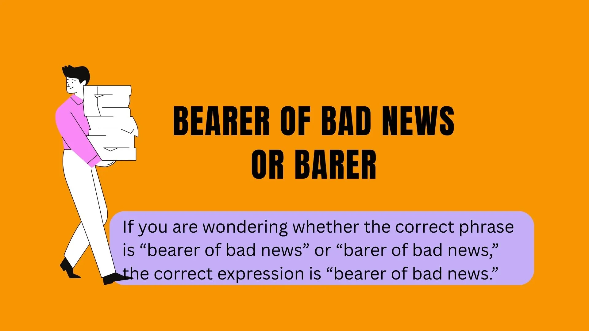 Bearer of Bad News or Barer: Which Is Correct?