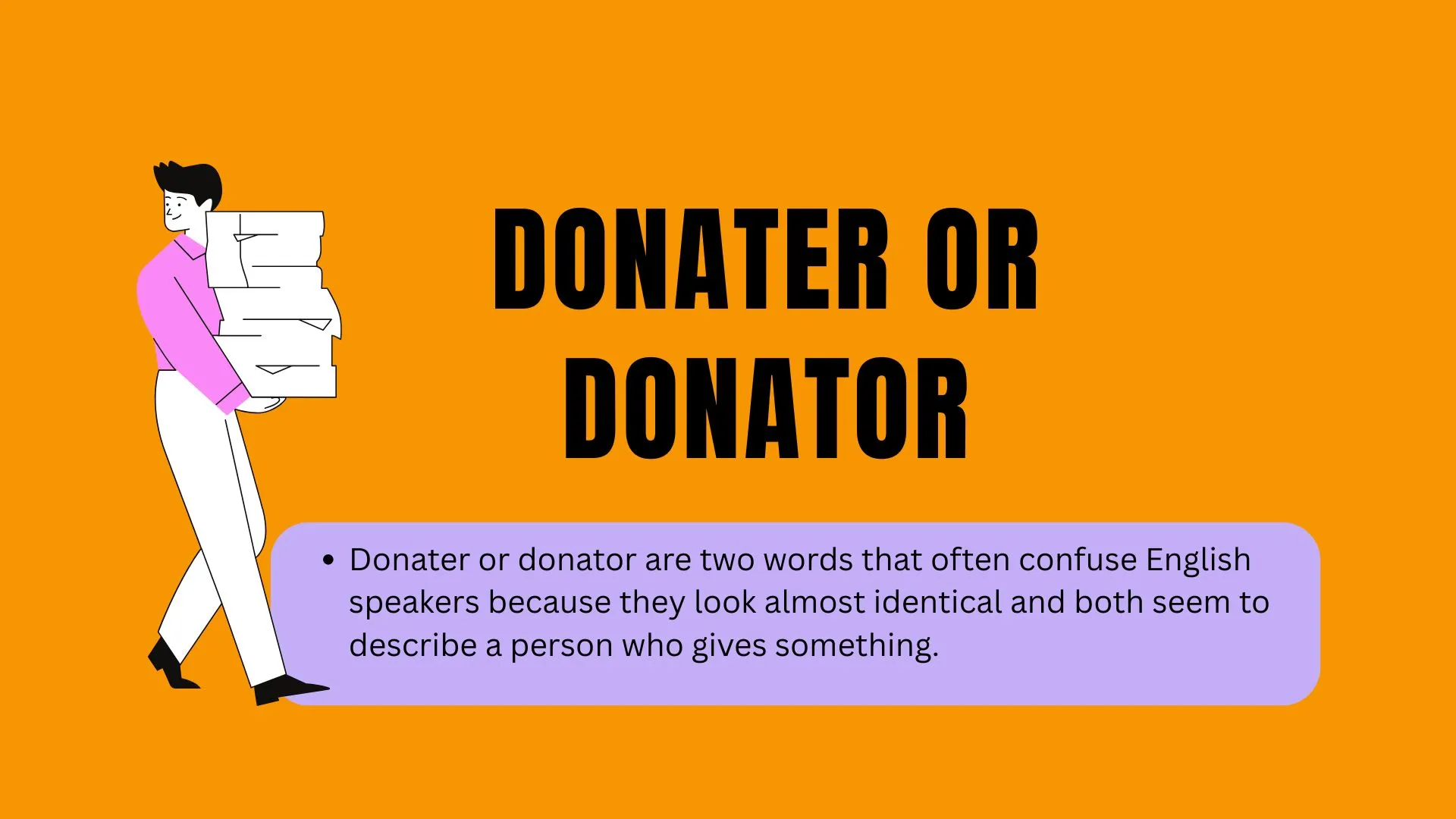 Donater or Donator: Which Word Is Correct? Meaning, Usage, and Grammar Guide