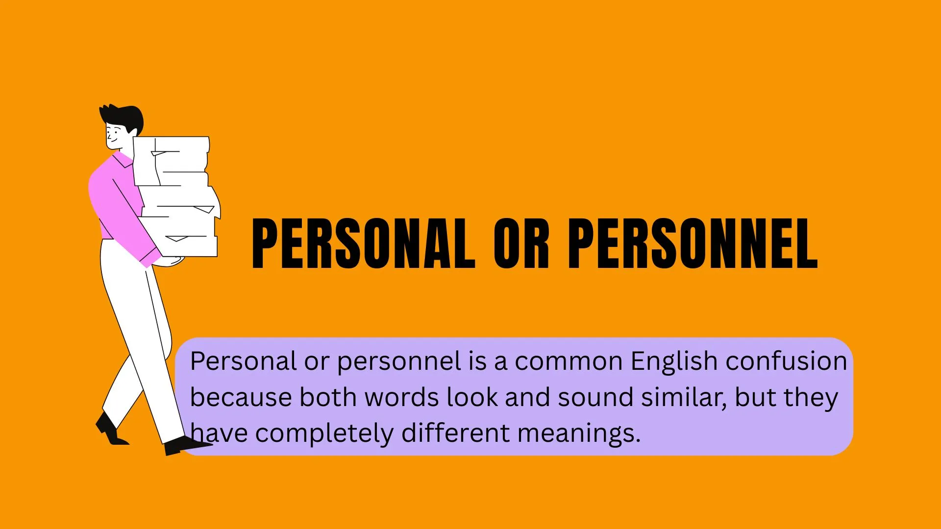 Personal or Personnel: Difference, Meaning, Usage, and Examples Explained