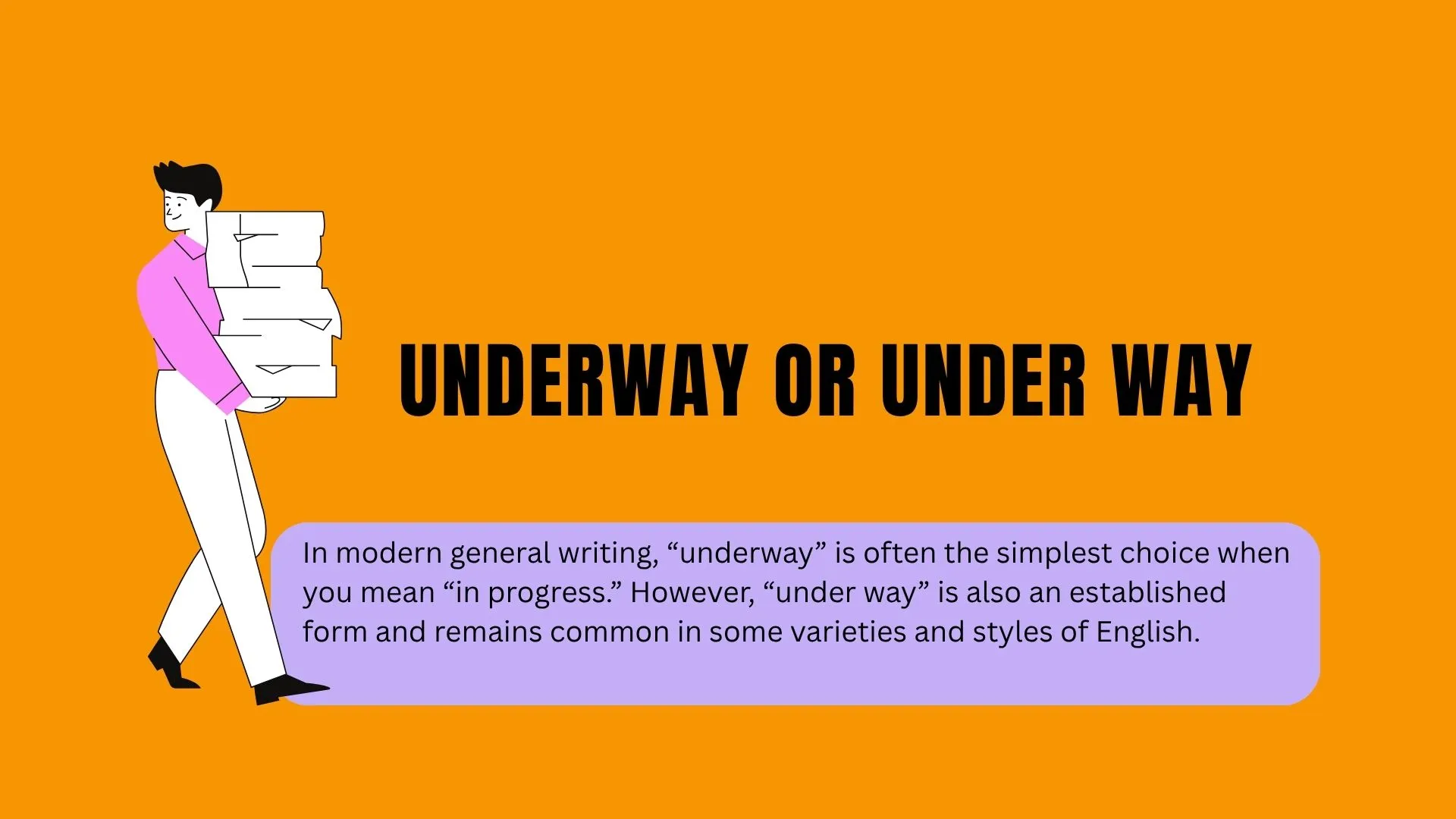 Underway or Under Way: Which Is Correct?