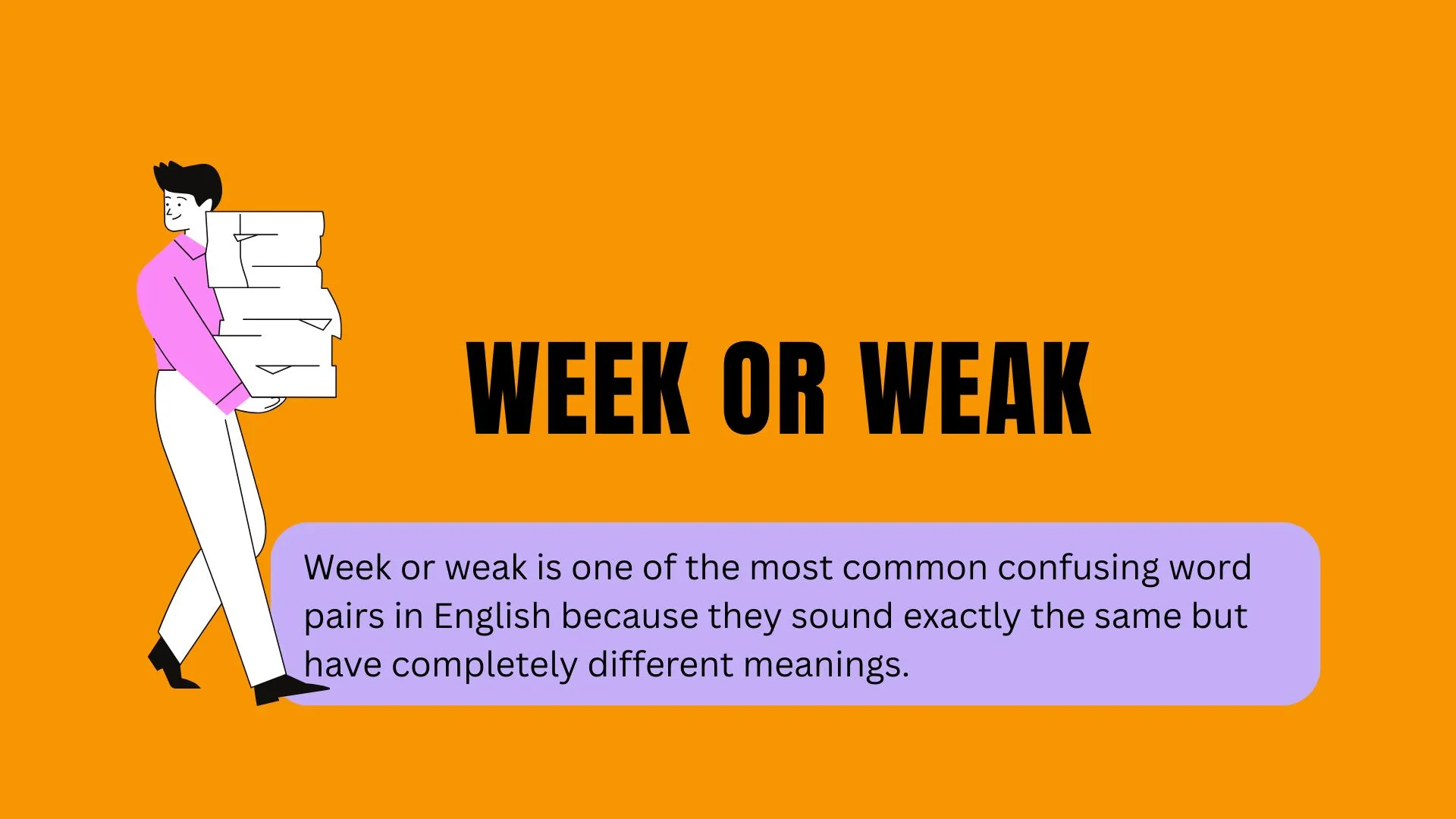Week or Weak: Meaning, Difference, Examples, and Correct Usage Explained